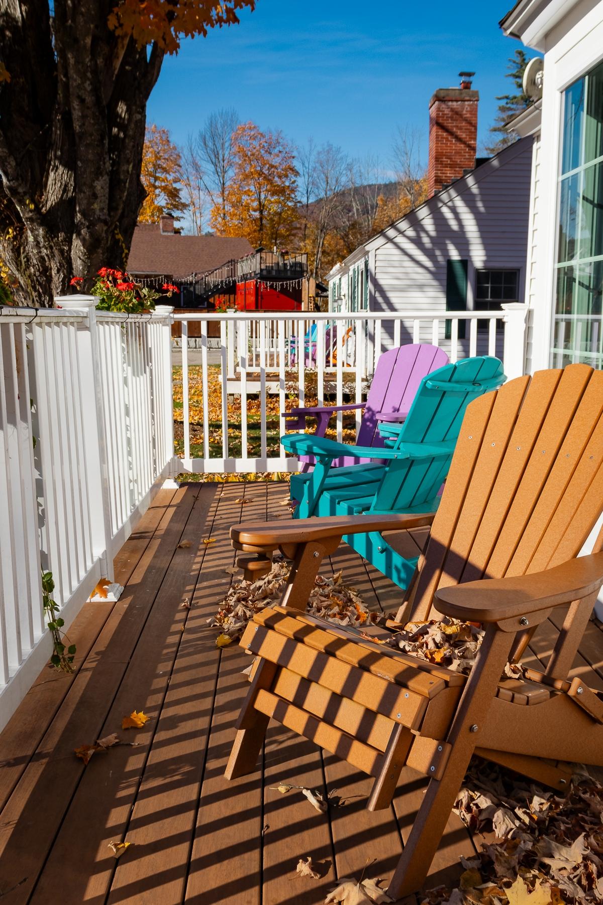 Garden Suite king bed suite deck FALL 1